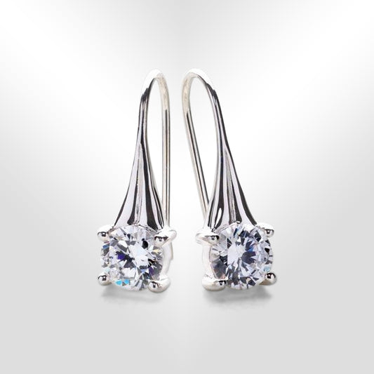 Zirca - Stunning Petite 925 Silver Cubic Zirconia Earrings